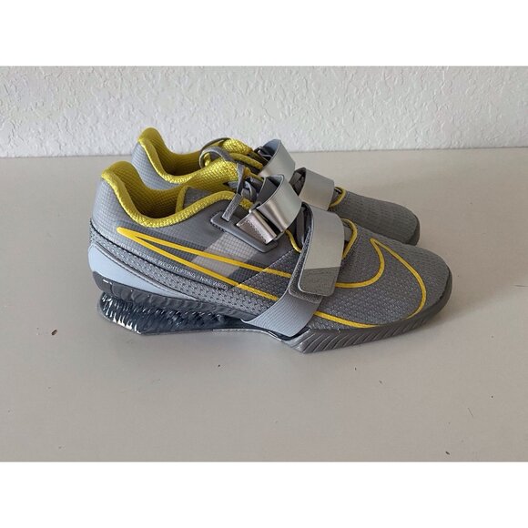 Men’s Sz 9 Nike Romaleos 4‎ Weightlifting Shoes Gray Yellow CD3463-002 main image 4